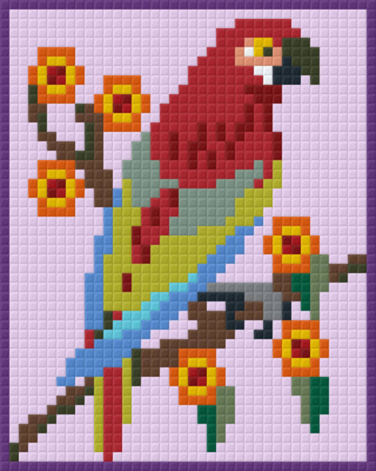Pastell Parrot One [1] Baseplate PixelHobby Mini-mosaic Art Kit